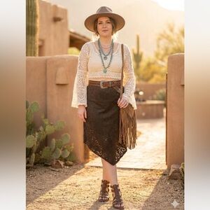 Marks & Spencer Asymmetrical Brown Skirt